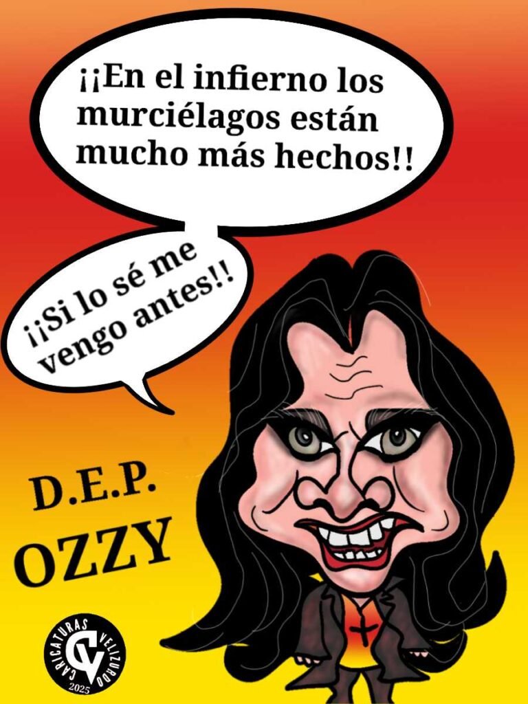 Caricatura de Ozzy Osbourne.